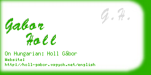 gabor holl business card